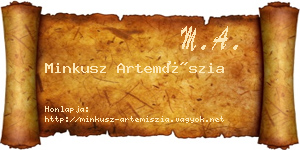 Minkusz Artemíszia névjegykártya